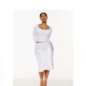 Wilfred midi skirt, ice lavender color